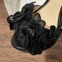 Jessica Simpson New  Mayfaran Knot Platform Sandal Heels Black Shimmer Sand 7M Photo 4