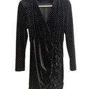 ZARA  Blogger Favorite Black Velvet V-Neck Long Sleeve Dress Size: Medium Photo 0