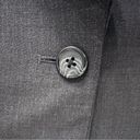 Elizabeth and James  Dark Gray Wool‎ Pleated Career Blazer Size 6 Photo 7