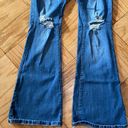 Simple Society Bell bottom high waist distressed denim jeans Photo 1