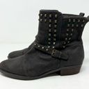 Ralph Lauren  Shaelynn Metal Stud Almond Toe Leather Boots Brown Size 9.5 Photo 2