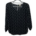 Lily White Black Blouse size Large Photo 0