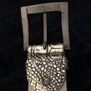 Vera Pelle  Authentic Leather Metal Stone Croc Belt Photo 4