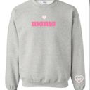 Staykation Mama Embroidered Light Grey Crewneck Sweater Photo 8