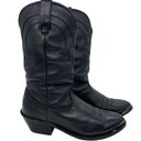 Durango  Womens Black Leather Cowboy Boots Western Cowgirl Silver Tips Photo 9