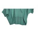 ZARA  Knit Cotton Short Cardigan Short Sleeves Slouchy Sweater Open Front M Teal Photo 7