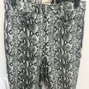 Alice + Olivia  Jeans Good High Rise Skinny Jeans Snake Print Black White size 27 Photo 3