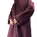 Max Mara  burgundy virgin wool longline peacoat coat size 10 Photo 7