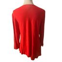 cupio  Red 3/4in Sleeve Blouse Size XL Photo 2