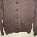 Uniqlo  Size Medium Brown Buttondown V neck 100% Wool Sweater Photo 3