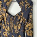 Reformation 0 Indria Floral Mini Dress Long Sleeve Button Snap Sweetheart Neck Photo 4