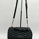 DKNY  Black Diamond Quilted Leather Lara Top Handle Crossbody Bag Photo 4