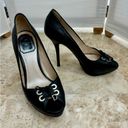 Christian Dior Dior Cannage Leather Peep Toe Pumps. Size 36. Black Photo 2