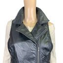 Jack by BB Dakota  Womens Vest Faux Leather Asymmetrical Belted Black Full Zip Photo 9