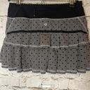 Lululemon  Run Pace Setter Skirt  2 Way Stretch Dottie Gingham Black White 4 Photo 3