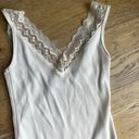 Abercrombie & Fitch Abercrombie white lace v-neck bodysuit Photo 6