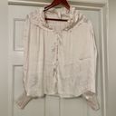 Mango - Ruffled satin blouse size 2 Photo 4