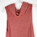 Free People We the  XS Top Sleeveless Tank Cowl Neck Red White Knit Soft 1231 Photo 5