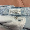 Lane Bryant Blue Floral Mid Rise Stretch Girlfriend Crop Jeans Photo 3