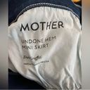 MOTHER Denim  Undone Hem Mini Skirt in Dark Graffiti Size 26 Blue Photo 7