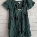 A New Day  Ruffle Sleeve Teal Blouse Photo 0