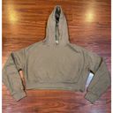 Good American  CROPPED & COOL PUTTY HOODIE SZ 4 SMALL S Photo 4