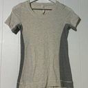 Lululemon  T-Shirt Women's 2 Athletic Pima Cotton Heather Grey & Dark Grey Photo 0