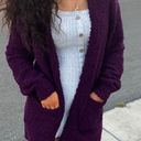 Love Tree Plum Popcorn Texture Cardigan  Photo 2