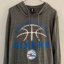 Nba  Philadelphia 76ers Sixers Pullover Hoodie Lightweight Gray Blue White Size S Photo 4