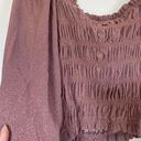 ASTR Pink Glittery Long Sleeve Blouse Photo 6