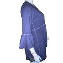 indigo. Thread Co blue bell sleeve asymmetrical hem tunic Photo 1