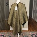 Tuckernuck  Black and Gold Glitter Metallic Poncho Cape Shawl NWT One Size Photo 3