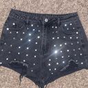 Lane 201 High Waisted Avril Rhinestone Shorts  Photo 0