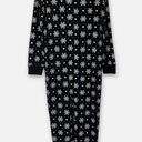 One Piece Jenni Womens  PJs NWT Size XXL Snowflake Black, White V-Neck Snap Front Photo 3