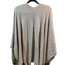 Barefoot Dreams  Women's Gray CozyChic Lite Asymmetrical Poncho Cape Photo 7