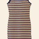 Caution to the Wind Rainbow Striped Bodycon Dress Womens Size Small Photo 0