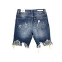 Cello New Womens  Cut Off Distressed Stretch Denim Bermuda Jean‎ Shorts Small Photo 4