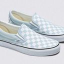 Vans  Baby Blue/True White Checkerboard Slip-On Sneaker - Men's 9 / Women's 10.5 Photo 0