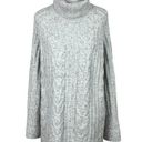 Krass&co The White Label  Sweater M Womens Gray Cable Knit Turtleneck‎ Wool Alpaca Photo 0