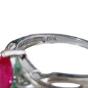 Ruby 10K 10KT WHITE GOLD PINK  MARQUISE CUT RING Sz 7 Photo 9