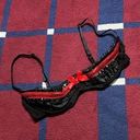 Frederick's of Hollywood Frederick’s Of Hollywood black and red sequins Open Half Cup Lingerie Bra Photo 0