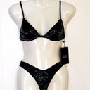 Naked Wardrobe  Swim Women Small Black Vinyl Sexy Bikini Set Resortwear NEW Photo 1