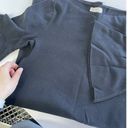 The Loft  Dress Women Small Black Flare Bell Sleeve Boat Neck Neck Shift Mini LBD Photo 7