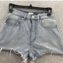 Cotton On  Women's Light Wash Denim Shorts High Flashback Distressed 4 Distressed Photo 0