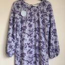 Hill House NWT  Allover Print High Slit Maxi Dress in Purple Floral Photo 3