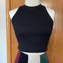 Sincerely Jules  Black High Neck Sleeveless Crop Top Size S NWT Photo 1