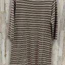 Garnet Hill Garnett Hill Organic Cotton Brown Stripe Dress With Pockets Photo 6