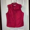 Coldwater Creek  Pink Quilted Accent Zip Front Vest size M Photo 0