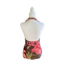 Tommy Bahama  Women’s Brown Pink Tropical Floral Halter One Piece Swimsuit Photo 1