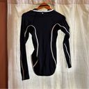 Beach House Sport Sculpt Long Sleeve Zip One Piece Swimsuit Black White NWT 6 Photo 4